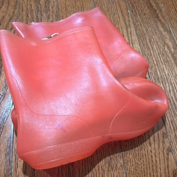 Snoopy Snoopers Rubber Galoshes Vintage 1965 Kids Boots SIZE 12 - Picture 4 of 9